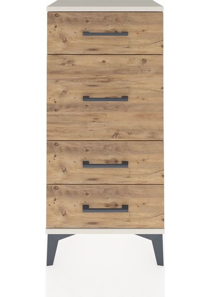 Arges Komodin 4 Çekmeceli 44X30X96 Aytaşı-Çam