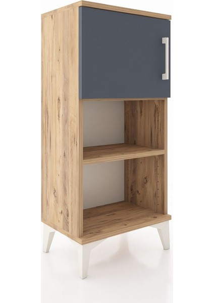 Arges Komodin 2 Raflı Tek Kapaklı 44X30X96 Çam-Antrasit fiyatları