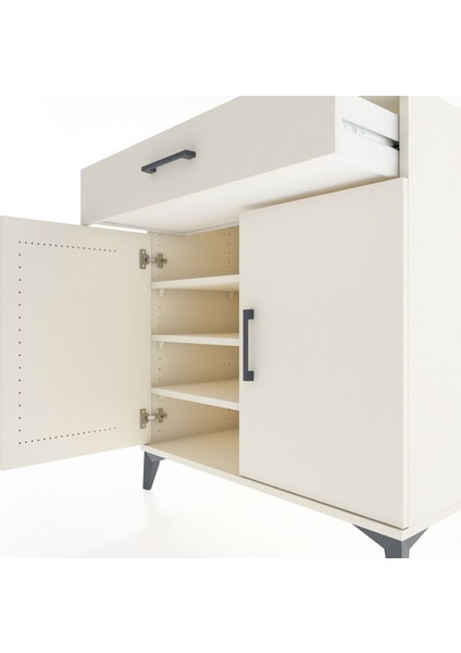 Hyperion Şifonyer 3 Raflı Tek Çekmeceli 2 Kapaklı 88X44X96 Aytaşı-Aytaşı indirimleri