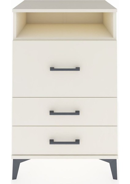 Hyperion Komodin Tek Raflı 3 Çekmeceli 60X44X96 Aytaşı-Aytaşı