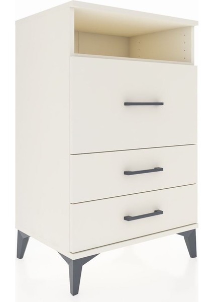 Hyperion Komodin Tek Raflı 3 Çekmeceli 60X44X96 Aytaşı-Aytaşı fiyatları