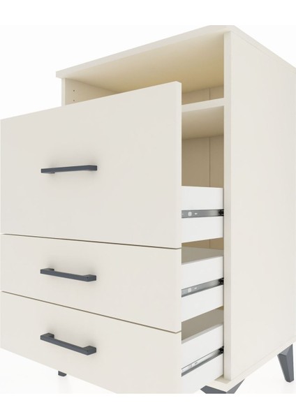 Hyperion Komodin Tek Raflı 3 Çekmeceli 60X44X96 Aytaşı-Aytaşı indirimleri