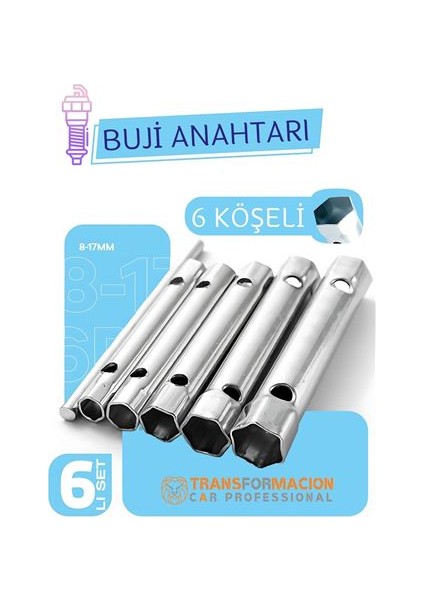 Hsnet Buji Sökme Takma Anahtarı - Torklu 5 Ebat Buji Anahtarı