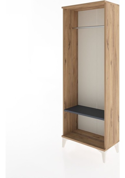 Arges Dolap Tek Raflı Kapaklı Tek Askılı 60X30X163 Çam-Antrasit modelleri
