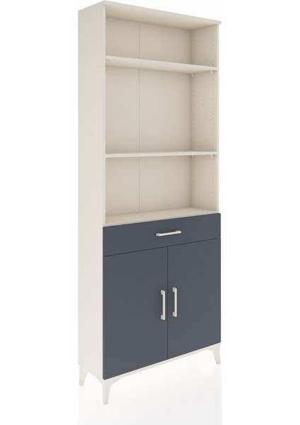 Arges Dolap 4 Raflı Tek Çekmeceli 2 Kapaklı 88X30X221 Aytaşı-Antrasit fiyatları