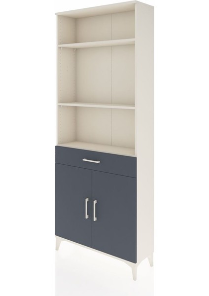 Arges Dolap 4 Raflı Tek Çekmeceli 2 Kapaklı 88X30X221 Aytaşı-Antrasit modelleri