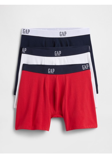 Erkek Kırmızı 3'lü Brief Boxer Seti