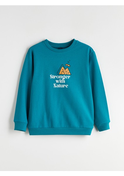 Yeni Sezon Bisiklet Yaka Erkek Çocuk Sweatshirt