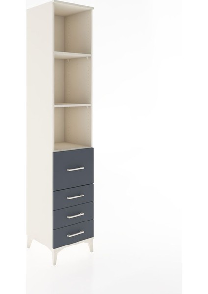Hyperion Dolap 3 Raflı 4 Çekmeceli 44X44X221 Aytaşı-Antrasit fiyatları