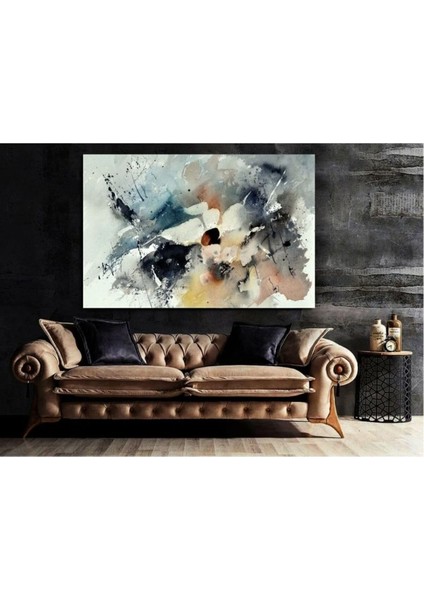 Kanvas Tablo Mavilerde Cennet Çiçeği Dekoratif Yağlı Boya Görünümlü Kanvas Tablo 70 x 100