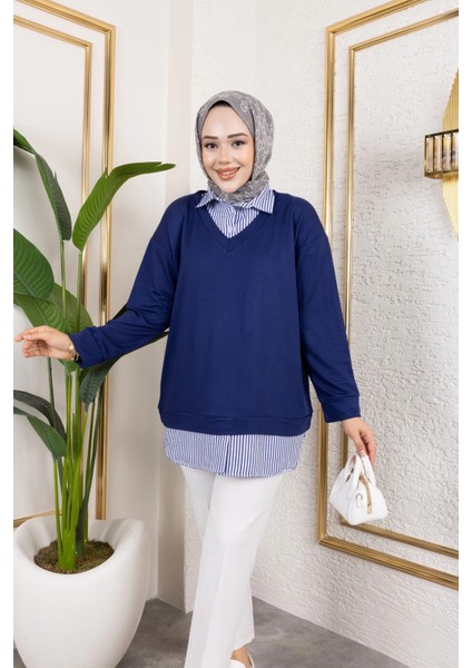 Kadın Gömlek Detaylı Modal Kumaş Tunik