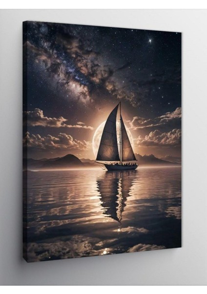 Kanvas Tablo Yelkenli Gece 70 x 100 CNVSDKEY-125117-70-100
