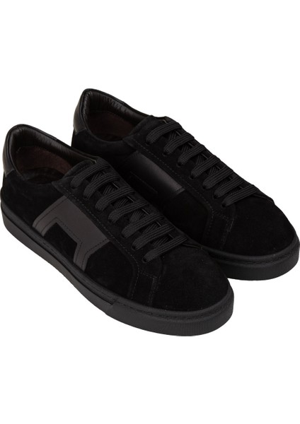 Erkek Hakiki Süet Siyah Spor Ayakkabı - 02002MSYHC06 fırsatları