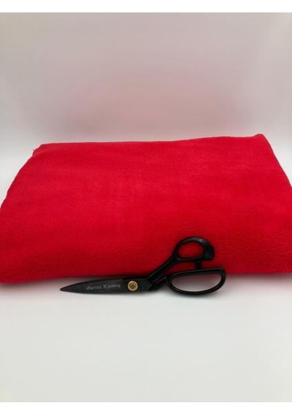 Kırmızı Welsoft Peluş Kumaş – Konforlu Doku, Dekoratif ve Giyim Kullanımı Için