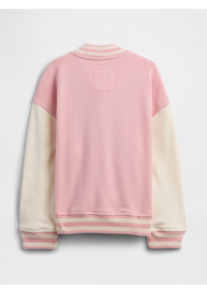 Kız Bebek Pembe Gap Logo Fleece Varsity Ceket modelleri