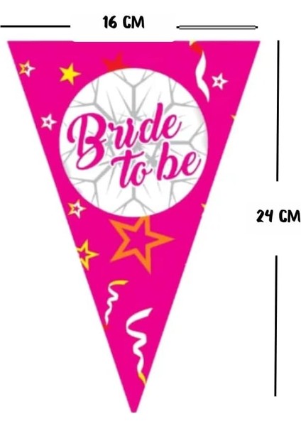 To Be Üçgen Flama, Pembe Renk, 16X24 Cm, Bekarlığa Veda Parti Süslemesi fiyatları