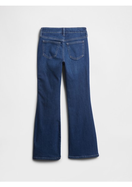 Kız Çocuk Koyu Mavi Kids High Rise Studded '70S Flare Jean Pantolon modelleri