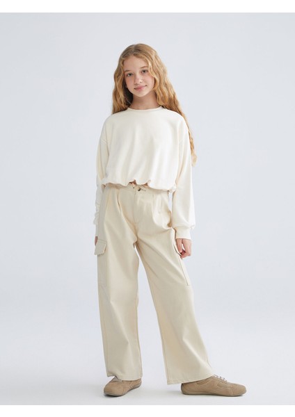 Yeni Sezon Bisiklet Yaka Basic Kız Çocuk Sweatshirt fiyatları