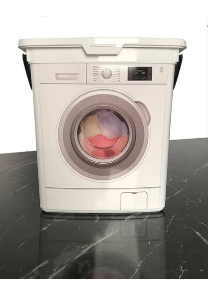 Makinası Görünümlü Deterjanlık (Beyaz)