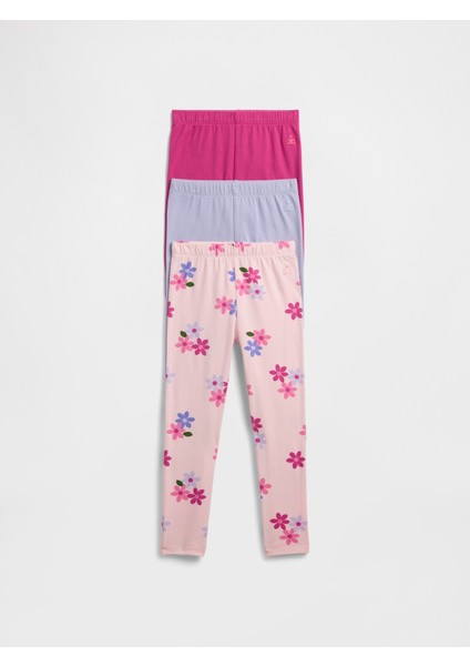 Kız Bebek Pembe 3'lü Stretch Jarse Tayt