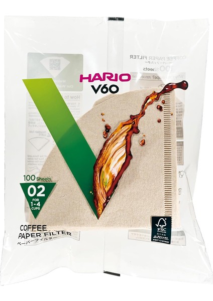 V60 02 Dripper Filtresi Natürel (100 Adet)