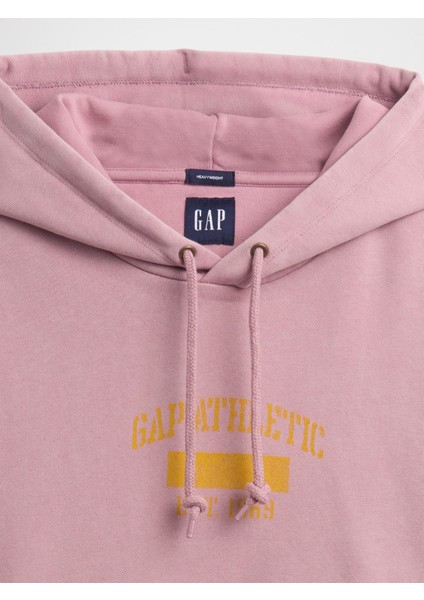 Erkek Pembe Heavyweight Oversized Logo Sweatshirt modelleri