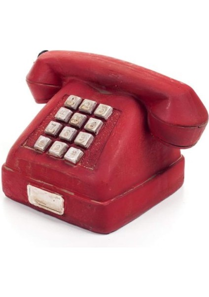 Nostaljik Kırmızı Telefon Biblo