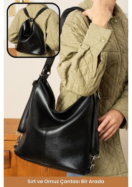 Orijinal Kadın Omuz ve Sırt Çantası - Büyük Boy Çapraz Ayarlanabilir Askılı Pratik ve Şık Çanta
