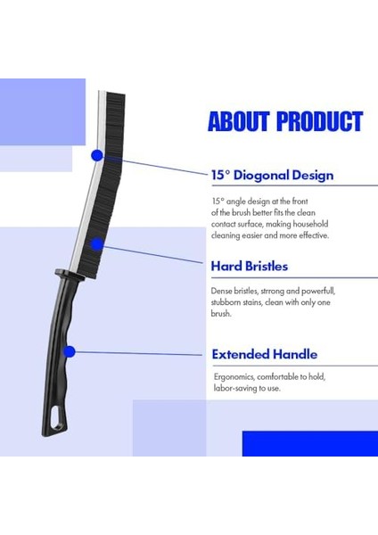 Çatlak Temizleme Fırçası, Sert Kıllı Çatlak Temizleme Fırçası, Çatlak Fırçası - Çok Amaçlı Pencere Oluk Temizleme Fırçası, Boşluk Temizleme Fırçası, Temizlik Için Duş Fırçası - Derin Mutfak Temizleme modelleri