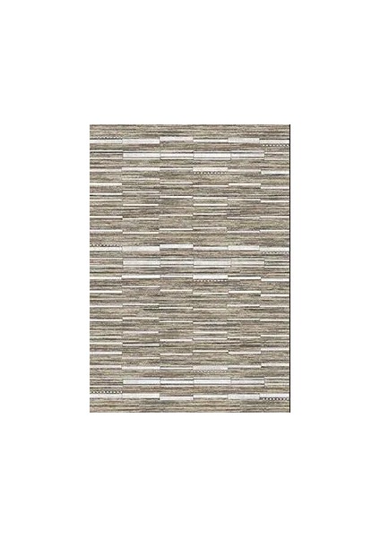 Celleno Çizgili Kahve Polyester Makine Halısı