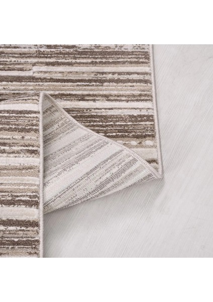 Celleno Çizgili Kahve Polyester Makine Halısı modelleri