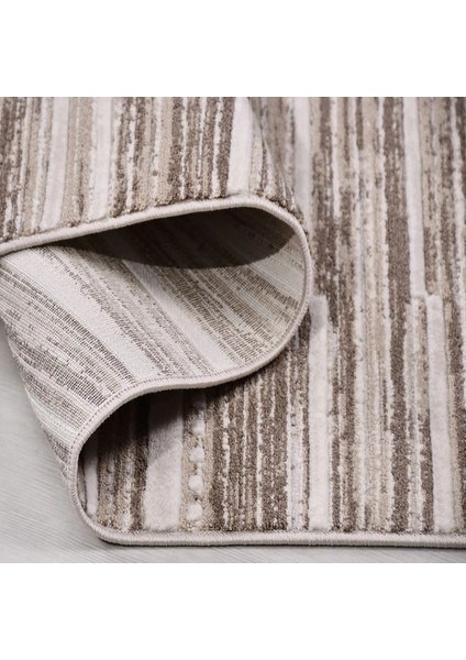 Celleno Çizgili Kahve Polyester Makine Halısı fırsatları