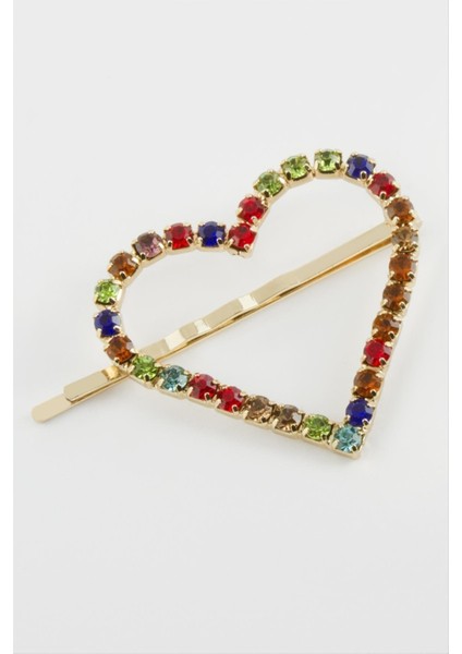 Kalp Suyolu Taşlı Toka