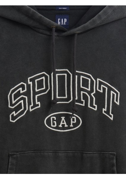 Erkek Siyah Heavyweight Oversized Gap Logo Sweatshirt modelleri