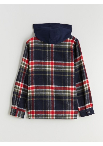 Yeni Sezon Kapüşonlu Ekose Erkek Çocuk Gömlek modelleri