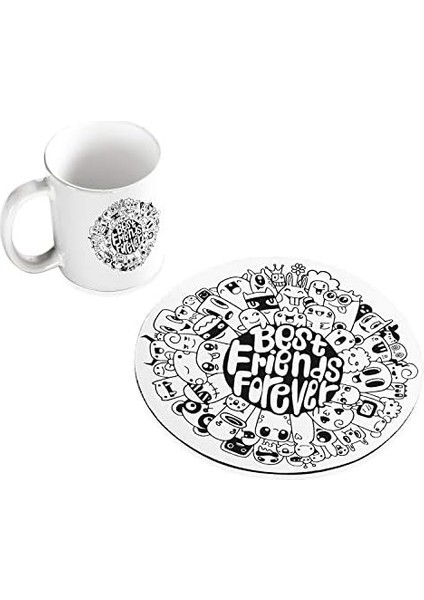 Arkadaşa Hediye Forever Baskılı Kupa ve Mouse Pad Seti modelleri