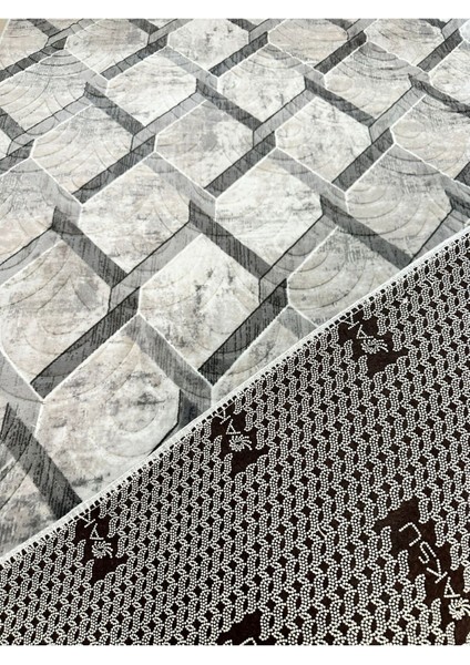 Gri Kabartmalı Kesme Koridor Halısı, Kaymaz Taban Prime Lizbon Tasarımı fırsatları