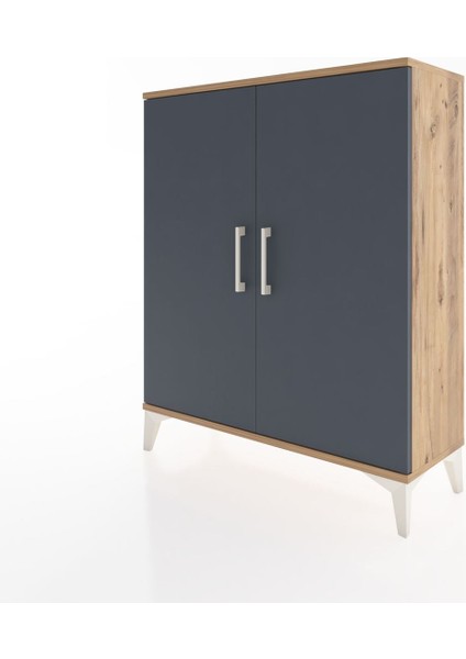 Arges Şifonyer 2 Raflı 2 Kapaklı 88X30X106 Çam-Antrasit modelleri