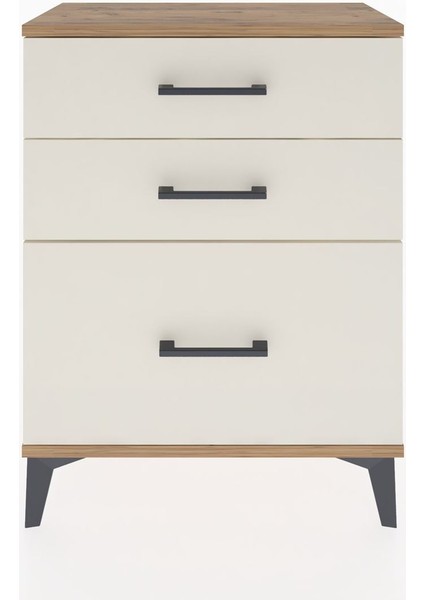 Arges Komodin 3 Çekmeceli 60X30X80 Çam-Aytaşı