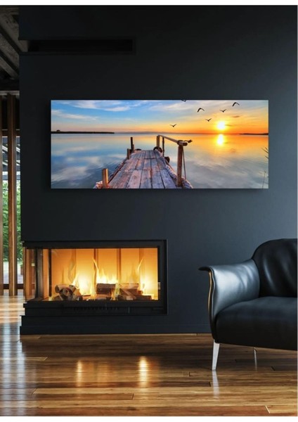 Kanvas Tablo Deniz ve Gün Batımı Manzaralı Kanvas Tablo 40 x 60