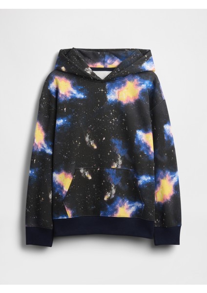 Erkek Çocuk Siyah Vintagesoft Uzay Grafik Baskılı Sweatshirt fiyatları