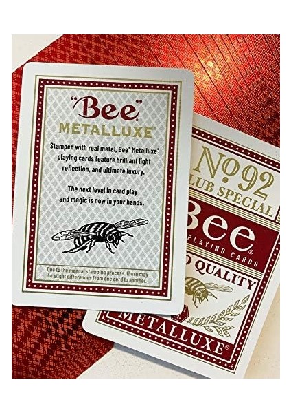 Metalluxe Oyun Kartları - Kırmızı Folyo Desenli Sırt fiyatları