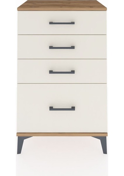 Hyperion Komodin 4 Çekmeceli 60X44X96 Çam-Aytaşı