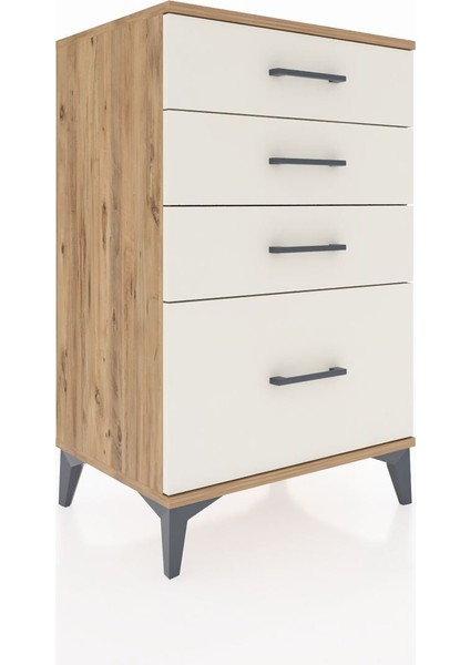 Hyperion Komodin 4 Çekmeceli 60X44X96 Çam-Aytaşı fiyatları