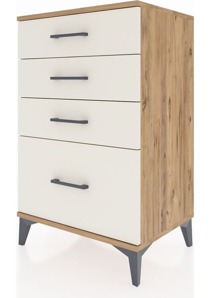 Hyperion Komodin 4 Çekmeceli 60X44X96 Çam-Aytaşı modelleri
