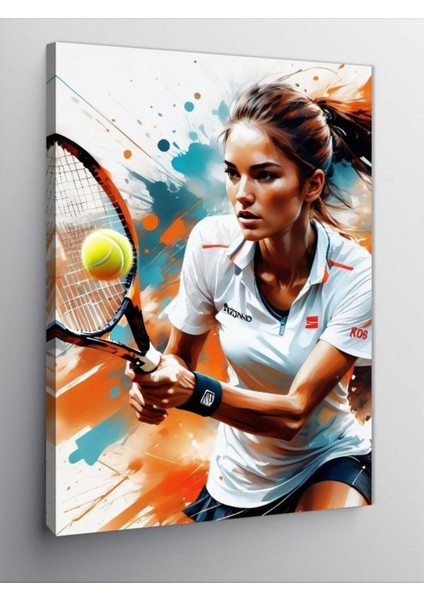 Kanvas Tablo Tenis Oynayan Kadın 100 x 140 CNVSDKEY-126087-100-140