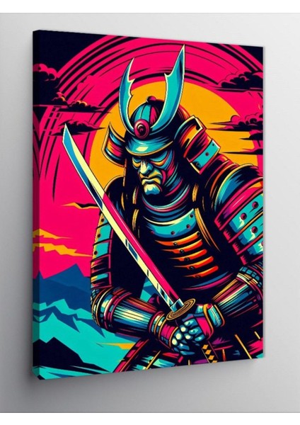 Kanvas Tablo Neon Samuray 50 x 70 CNVSDKEY-126267-50-70