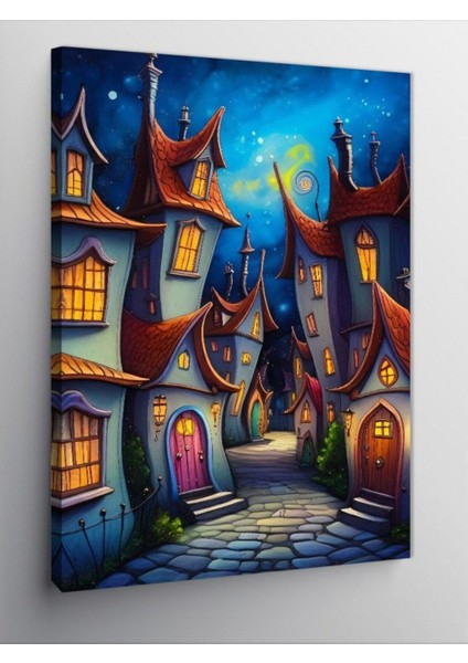 Kanvas Tablo Arnavut Kaldırımlı Masal Köyü 70 x 100 CNVSDKEY-125762-70-100