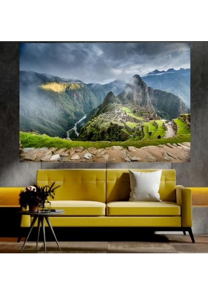 Dağ ve Doğa Manzaralı Sanatsal Dekoratif Duvar Tablosu (35X50 Cm)