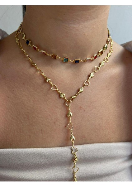 Özel Tasarım 2' Li Y Kolye modelleri